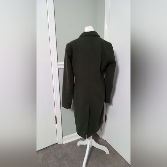 Modstrm Between-Seasons Odelia Coat Khaki Green Sz M — image 4 of 5